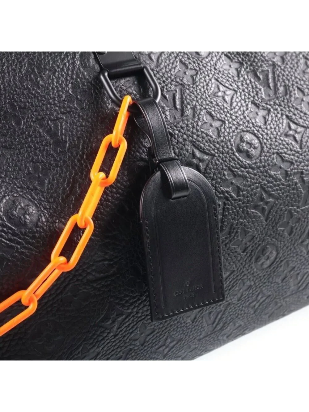 Louis Vuitton Keepall Bandouliere 50 Taurillon Leather Boston Bag Black
